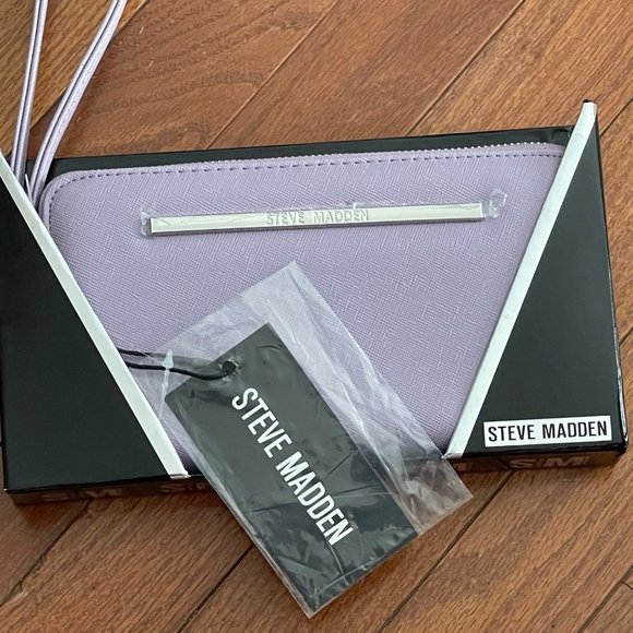 New Steve Madden Lavender Wallet Wristlet in Box - Picture 6 of 9